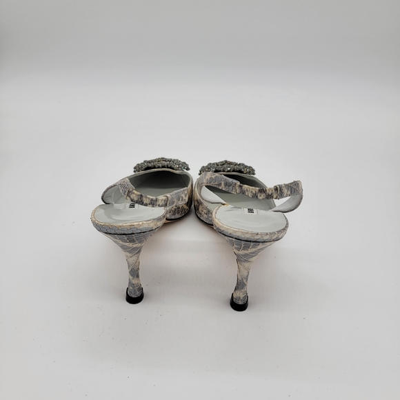 Manolo Blahnik Crystal block slingback heels - Picture 4 of 5